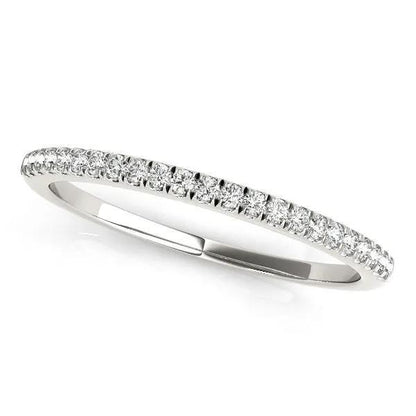 Ring, 14k white gold pavé diamond wedding band, 1/8 cttw, Bids.com on Tampa Home & Garden Store