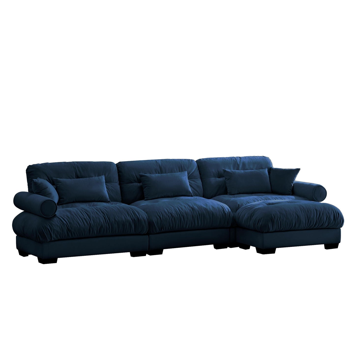 Oversized Modular Sofa with Movable Ottoman