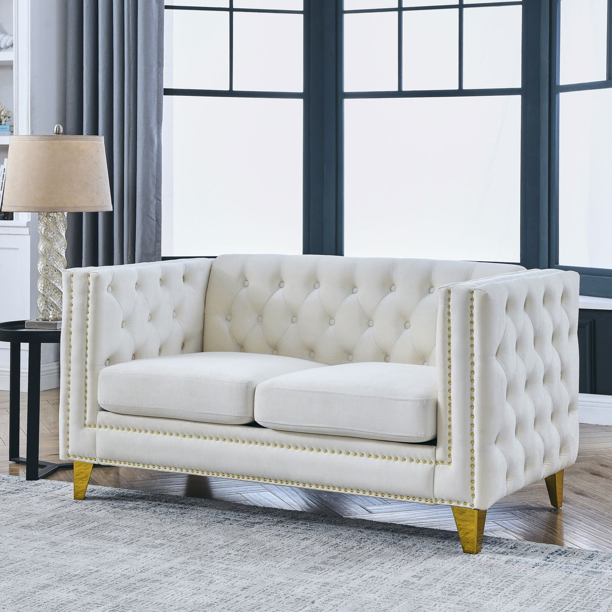 Upholstered Chesterfield Sofa for Living Room