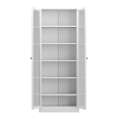 White Metal Kitchen Pantry Cabinet with Shelves
