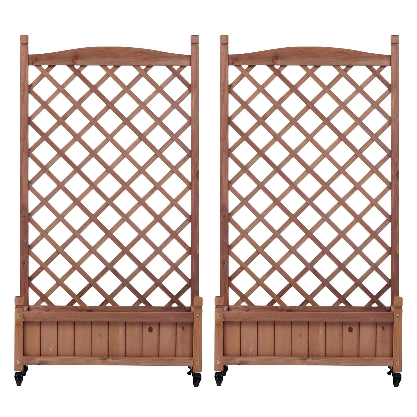 Outdoor Raised Garden Bed with Trellis 2 Pack