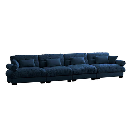 Super Comfort Oversized Modular Sectional Sofa navy blue with deep seats and plush cushions on Tampa Home & Garden Store