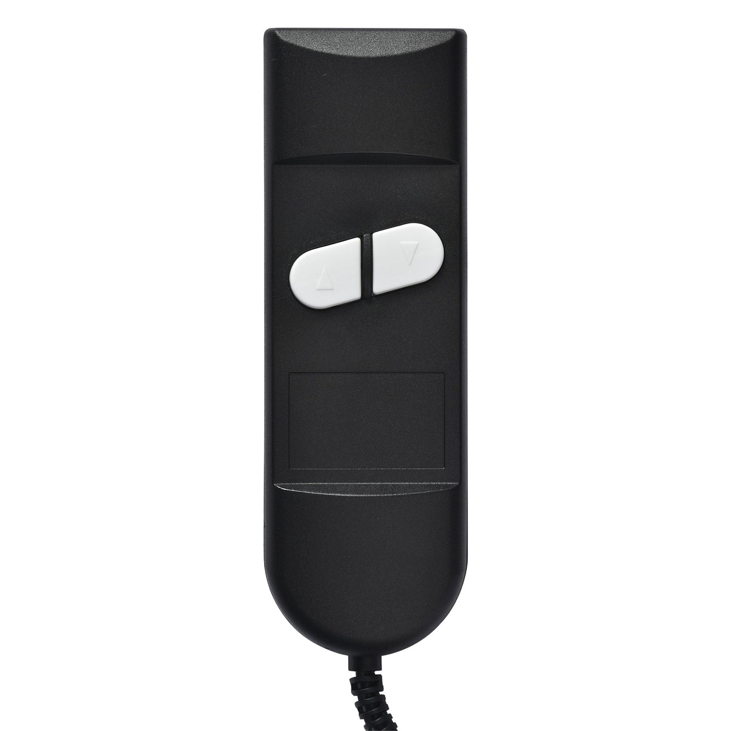 Lift chair remote control black with white up and down arrow buttons and coiled cord on Tampa Home & Garden Store