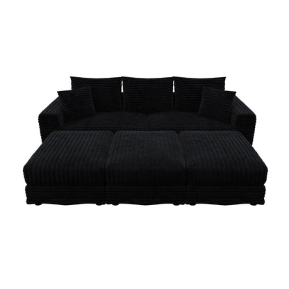 Convertible Sofa With Deep Seat and Pillows