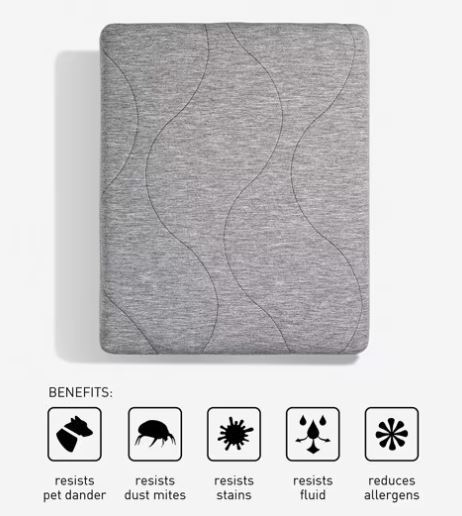 Two Piece BedGear Mattress Protector in Grey