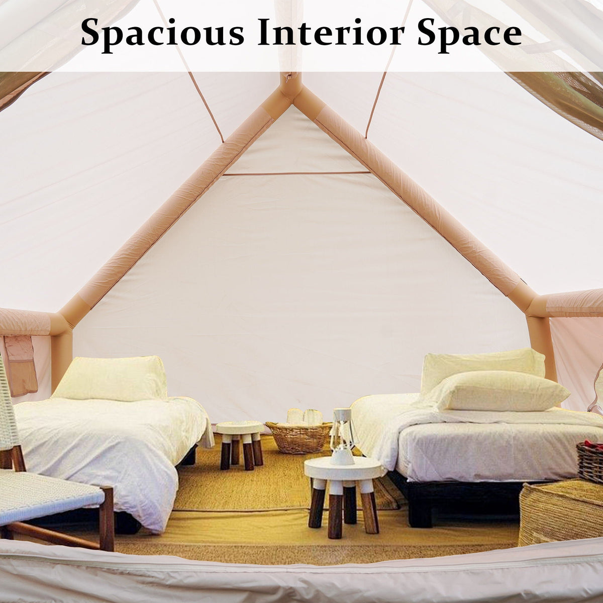 Inflatable Glamping Tent for 4–6 people, khaki by HouseOfZazla on Tampa Home & Garden Store