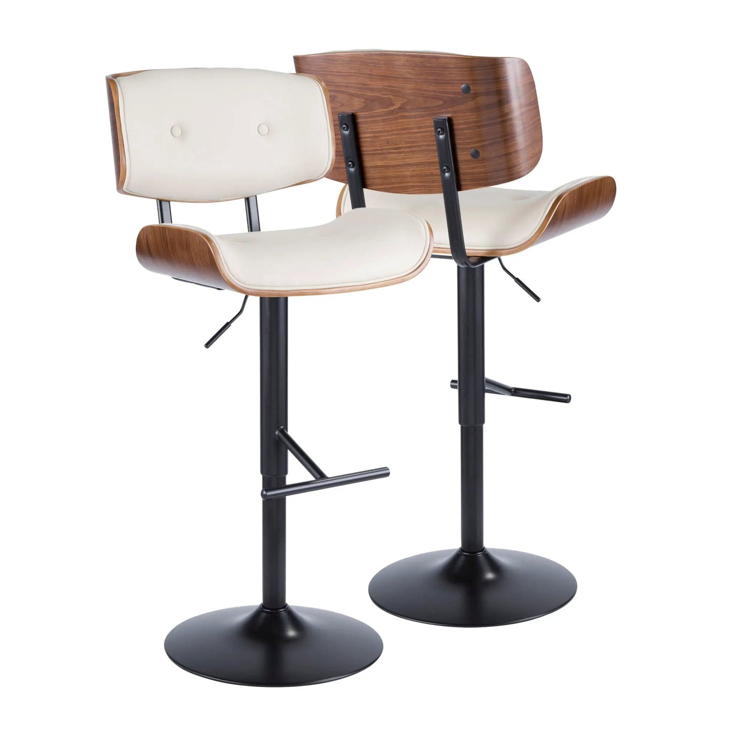 Lombardi Mid Century Modern Adjustable Bar Stool