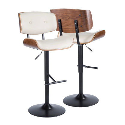 Lombardi Mid Century Modern Adjustable Bar Stool