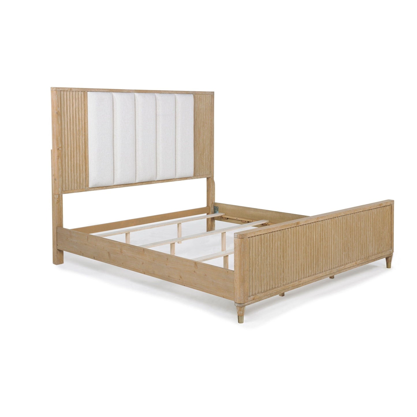 Modern High Headboard Bed And Wood Finish