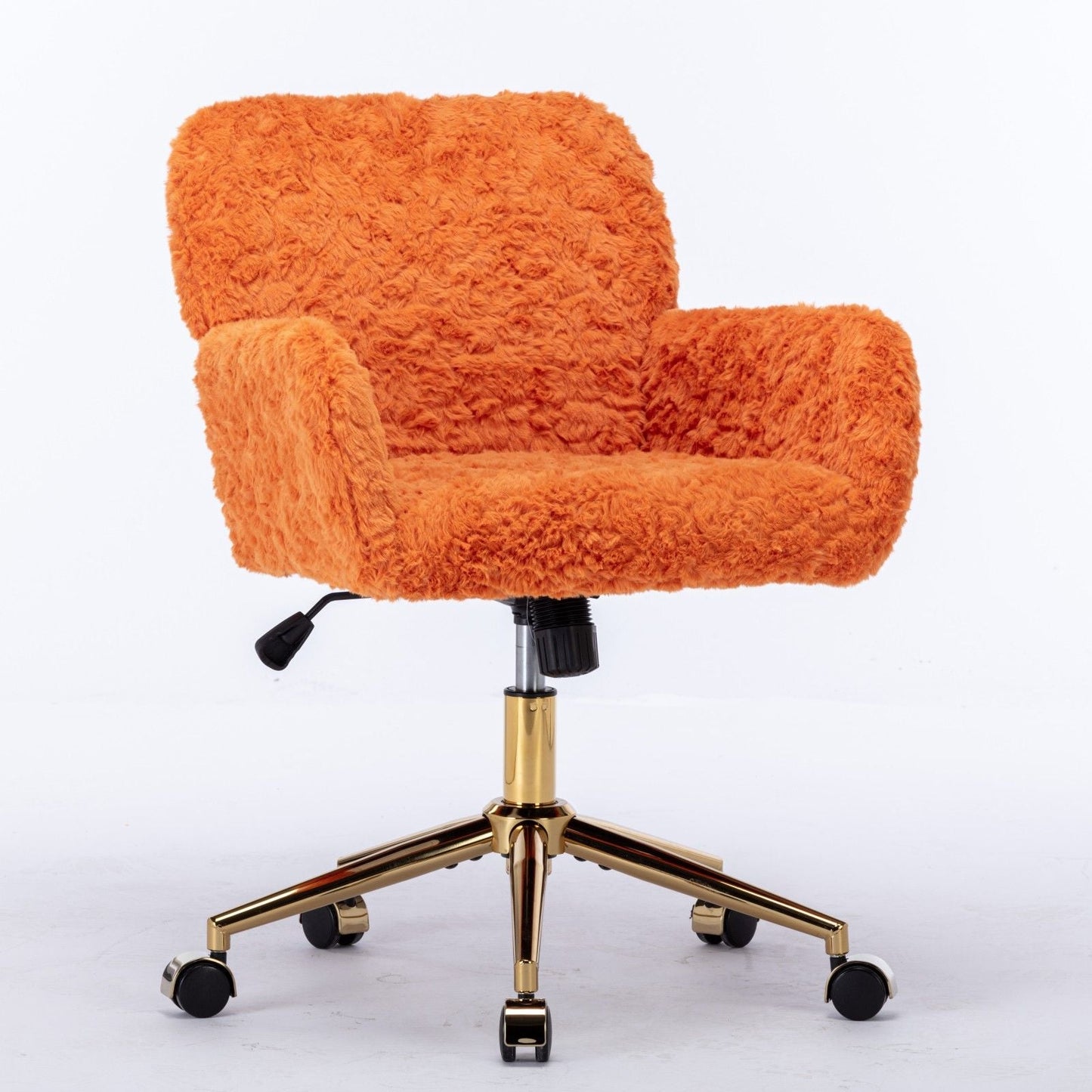 Office Chair with Rabbit Hair and Metal Base