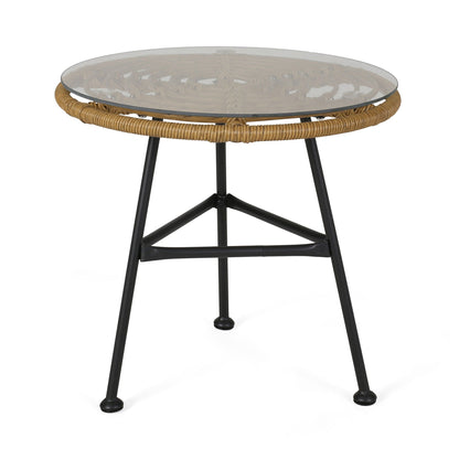 Petrichor Outdoor Side Table with Steel Frame
