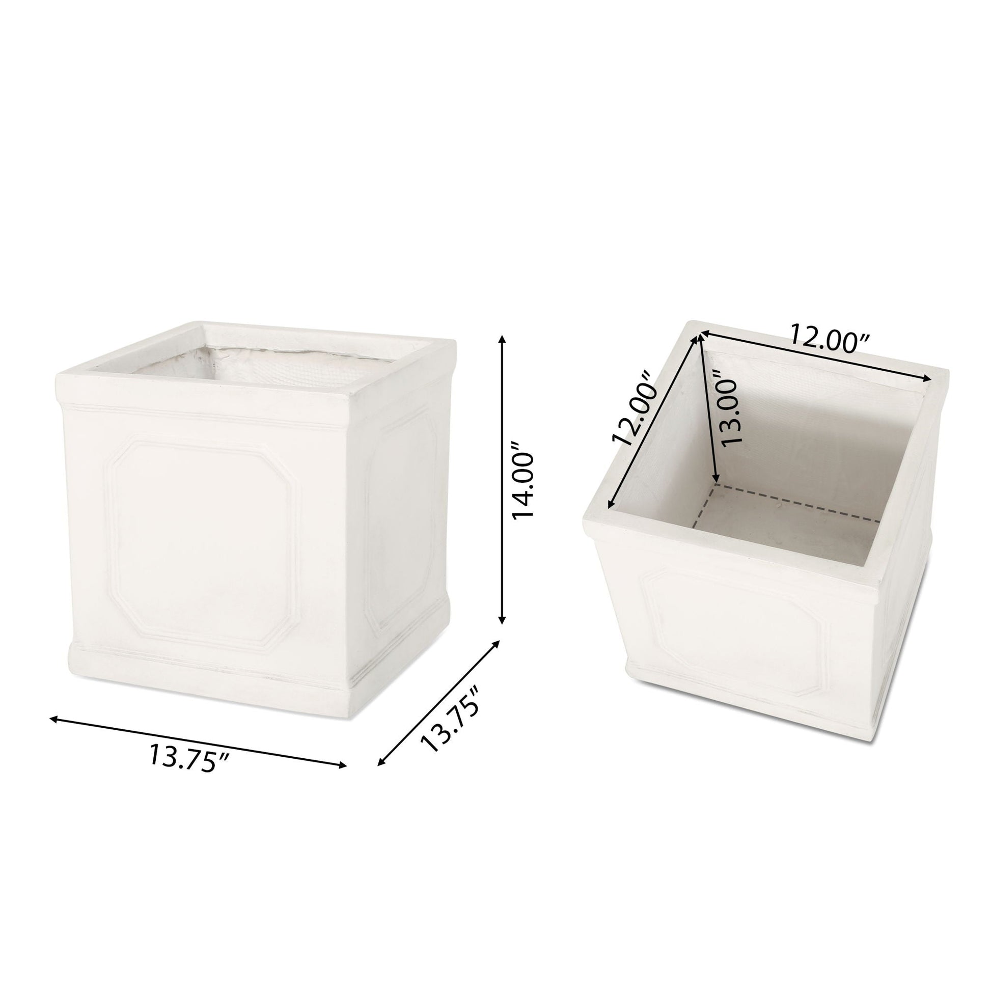 Durable Planter by HouseOfZazla, white concrete planters set of 2 on Tampa Home & Garden Store