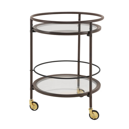 Modern Coffee Round Kitchen Cart For Serving