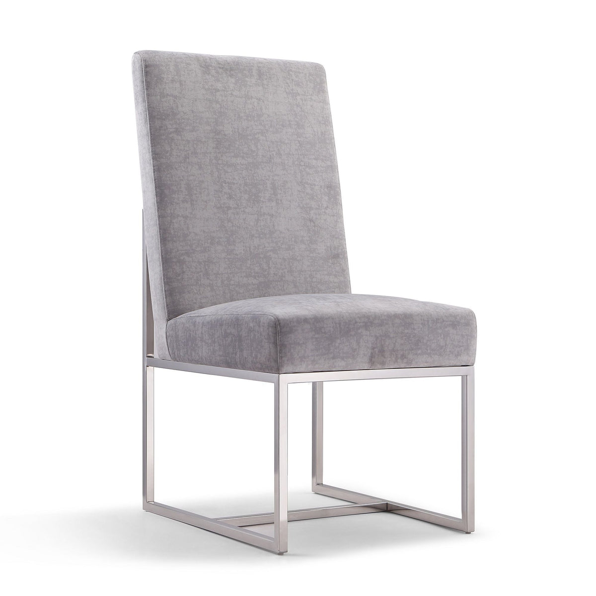 Element Dining Chair grey velvet with metal cantilever base on Tampa Home & Garden Store