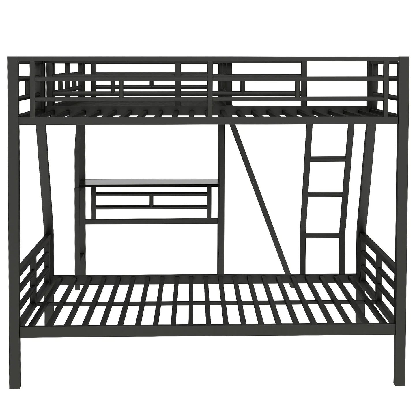 Twin Over Full Bunk Bed With Loft Desk L Shaped