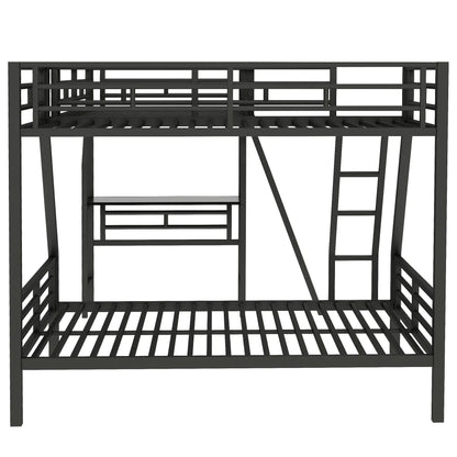 Twin Over Full Bunk Bed With Loft Desk L Shaped