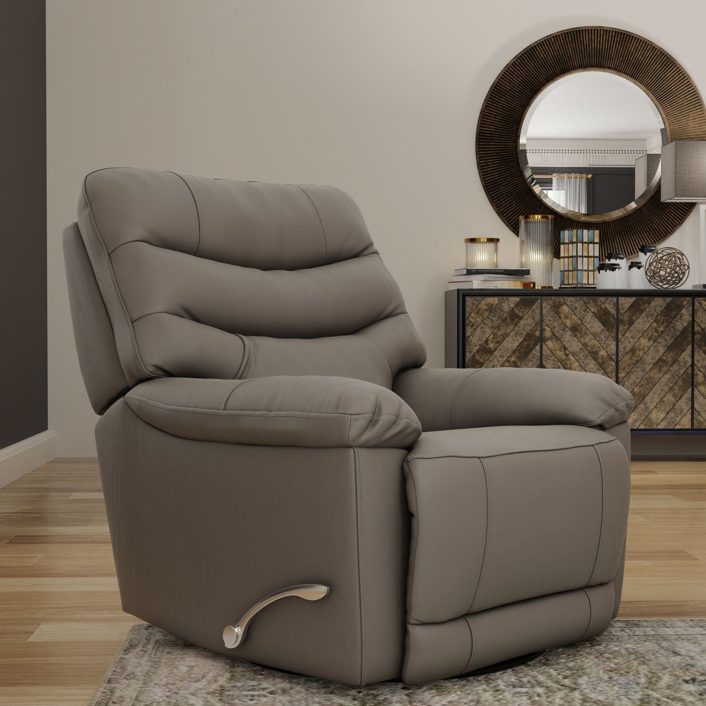 Oslo Swivel Glider Recliner with a Footrest