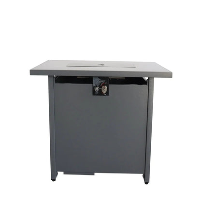 Outdoor Fire Pit Table with Lid and Black