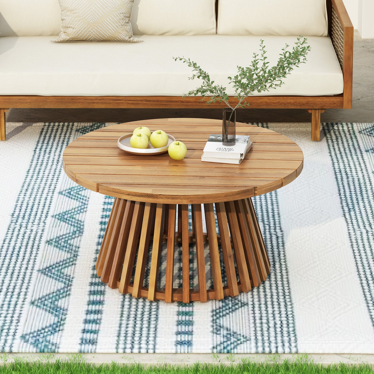 Wicker Outdoor Patio Furniture Set with Daybed