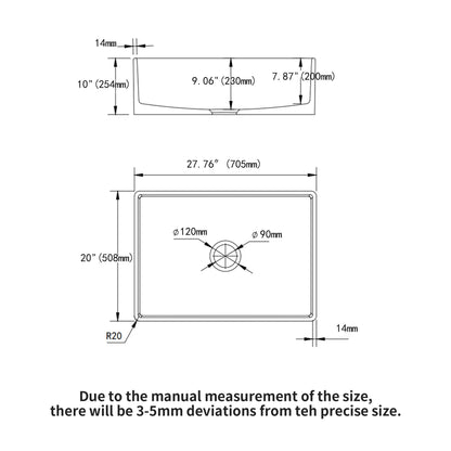 Elegant farmhouse apron-front ceramic undermount kitchen sink schematic HouseOfZazla on Tampa Home & Garden Store