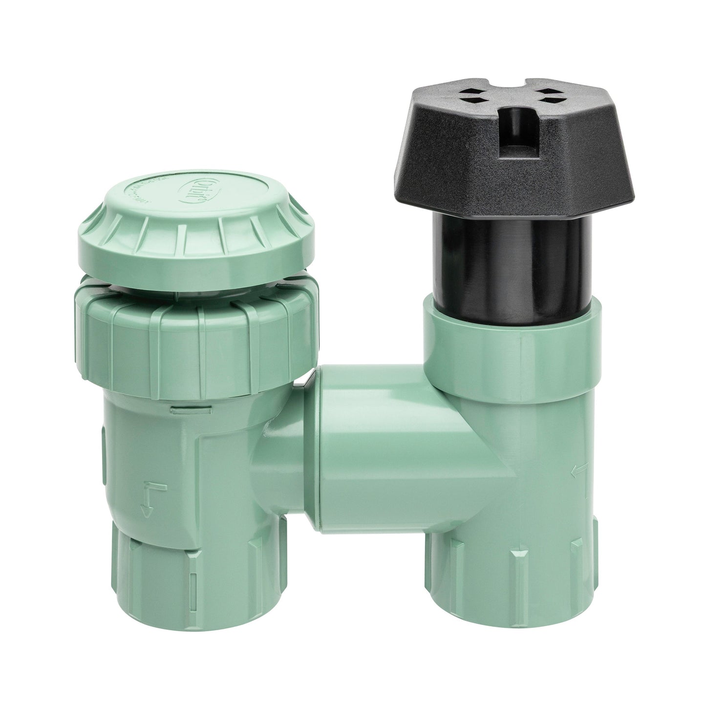 1in FPT Manual Anti-Siphon Valve Orbit Irrigation green plastic pair underground irrigation on Tampa Home & Garden Store
