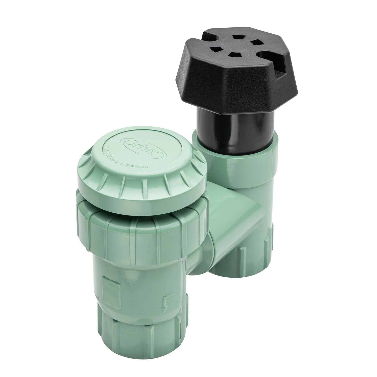 Orbit Irrigation 1 in FPT manual anti-siphon valve for underground irrigation with green body on Tampa Home & Garden Store