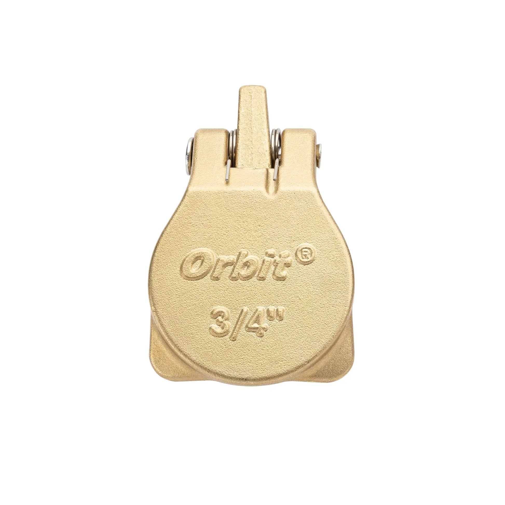 Brass quick-coupler valve Orbit Irrigation with locking key, gold finish on Tampa Home & Garden Store