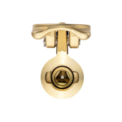 Brass quick coupler valve head with key slot, sprinkler tool component on Tampa Home & Garden Store
