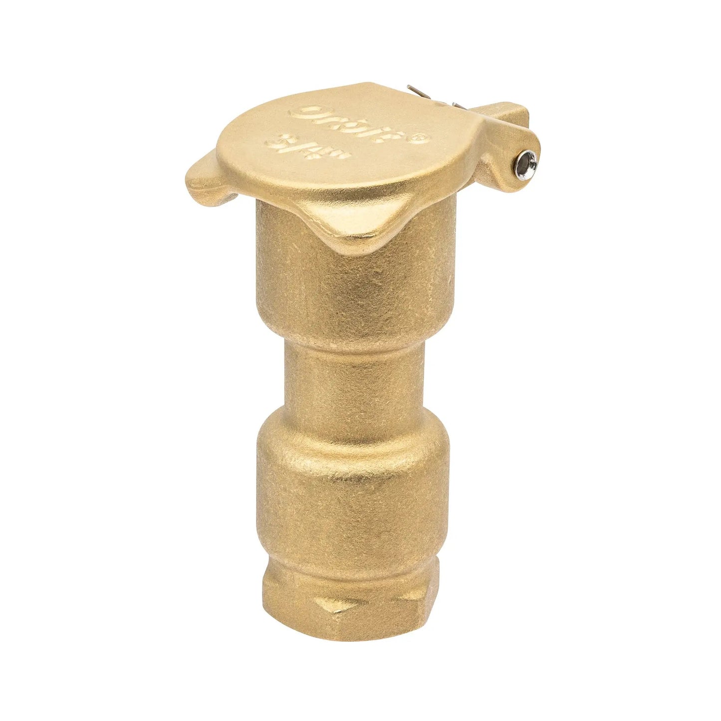 Brass quick coupler valve for sprinkler systems on irrigation pipe with Orbit Irrigation on Tampa Home & Garden Store