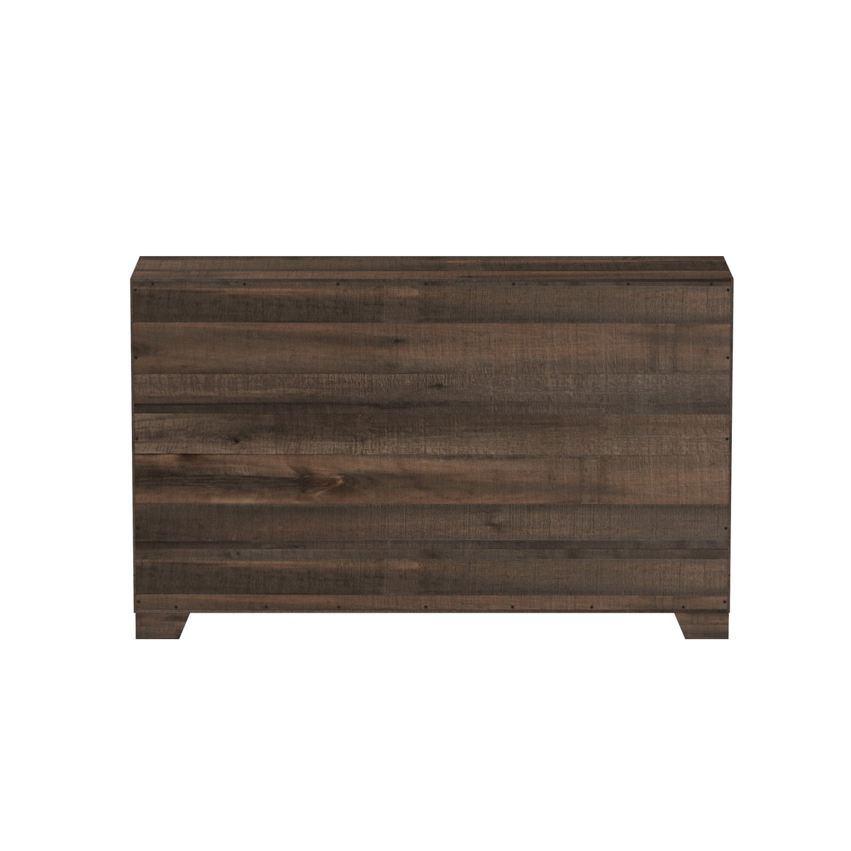 6-drawer brown wooden dresser with prominent wood grain and nailhead details on Tampa Home & Garden Store