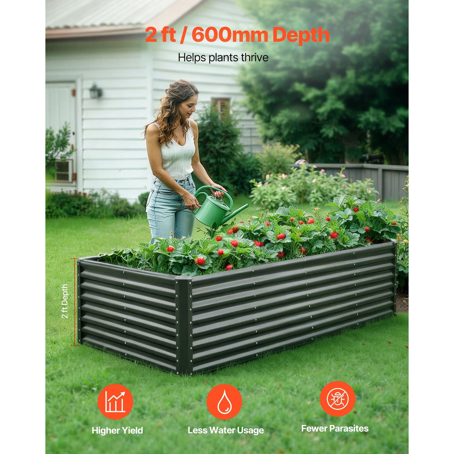 Metal Raised Garden Bed and Outdoor Planter