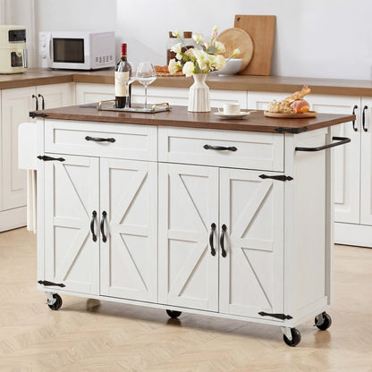 Large Farmhouse Kitchen Island and Power Outlet