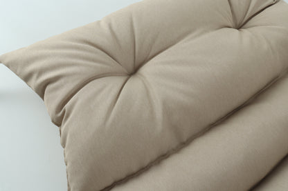 Outdoor lounge chair cushion set 2pcs in khaki fabric with tufted seam detailing on Tampa Home & Garden Store
