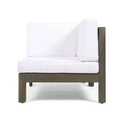 Oana 3 Piece Sofa Set white cushions on dark wood frame HouseOfZazla on Tampa Home & Garden Store