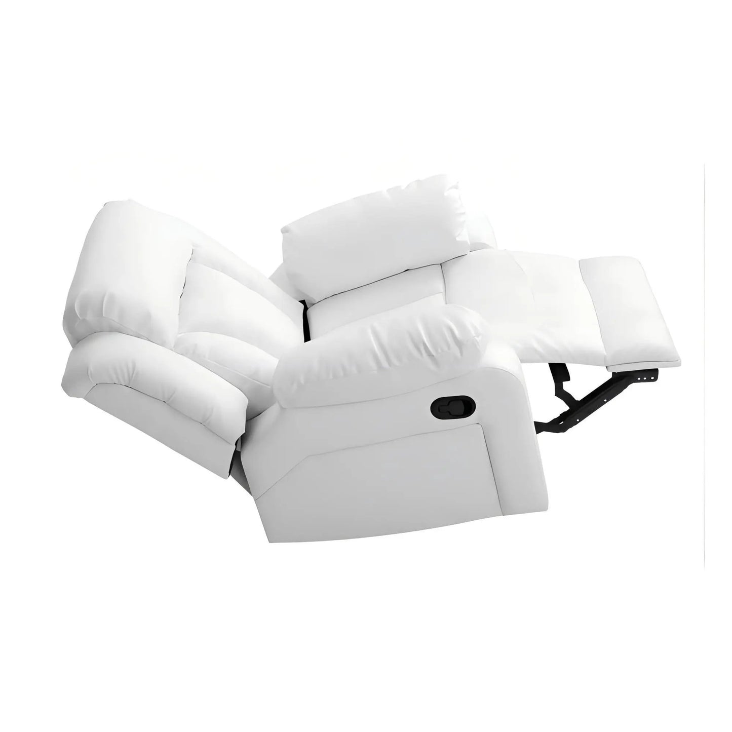 Comfortable Rocking Motion Recliner leatherette with extended footrest Unique Piece Furniture on Tampa Home & Garden Store