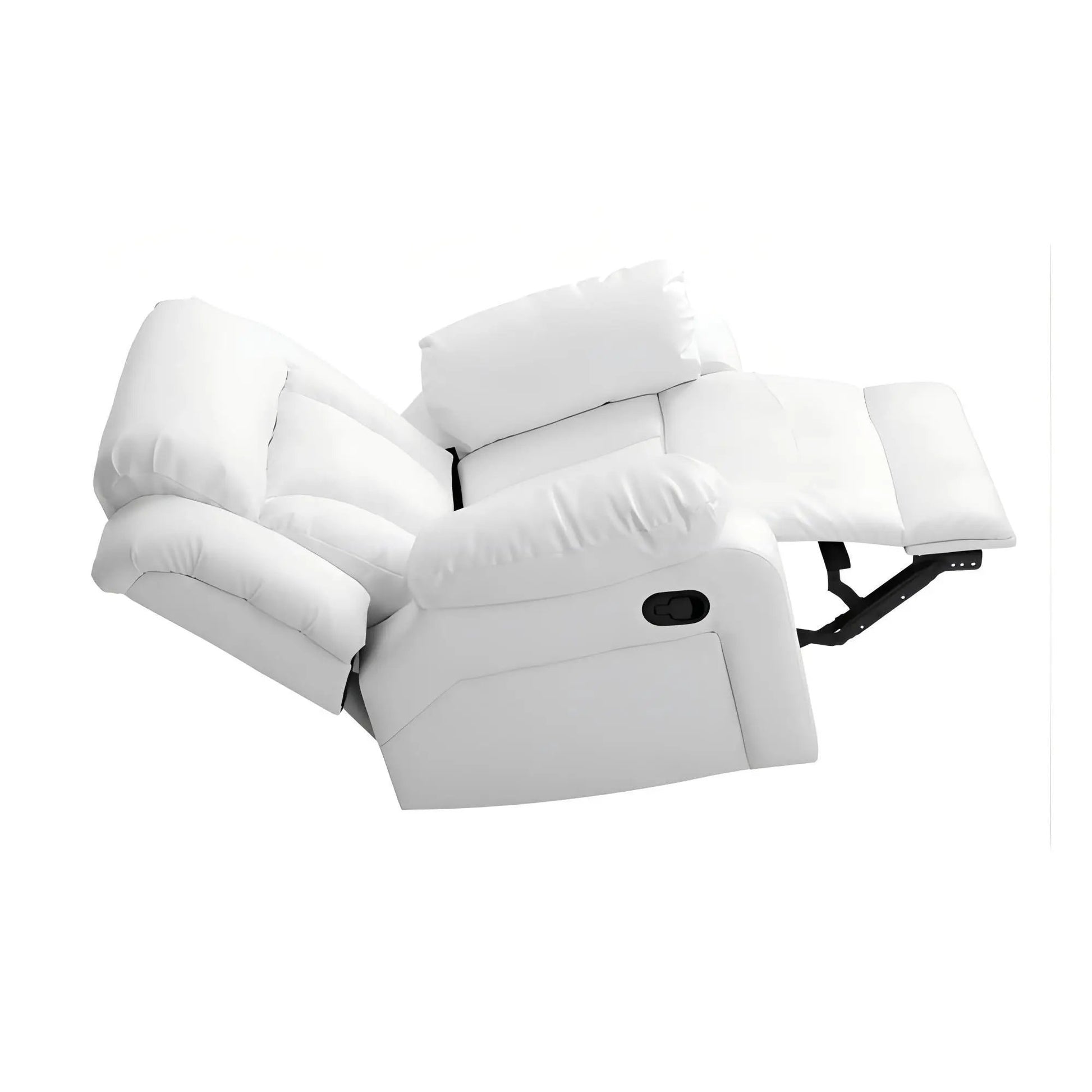 Comfortable Rocking Motion Recliner leatherette with extended footrest Unique Piece Furniture on Tampa Home & Garden Store