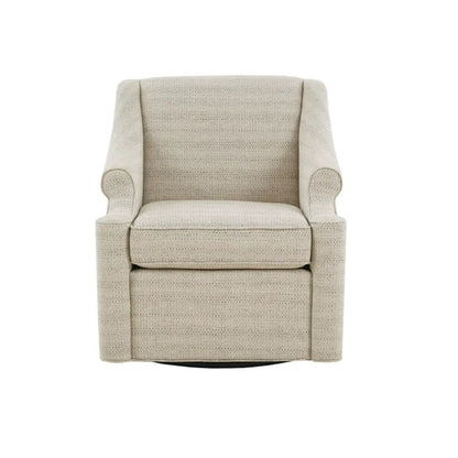 Justin Swivel Glider Chair Tan with 360° rotation in beige fabric by Unique Piece Furniture on Tampa Home & Garden Store
