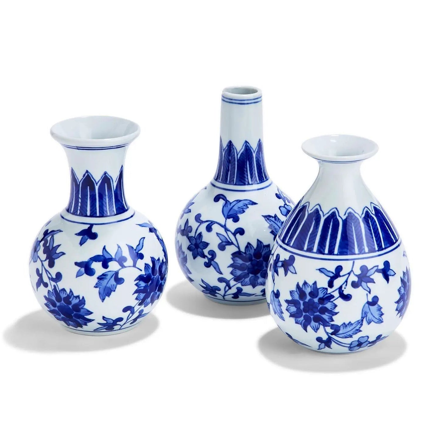 Chinoiserie Mediterranean Blue and White Vases