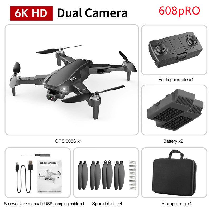 GPS HD dual camera drone by Sell My Stuff with folding remote, 2 batteries, 4 spare blades on Tampa Home & Garden Store