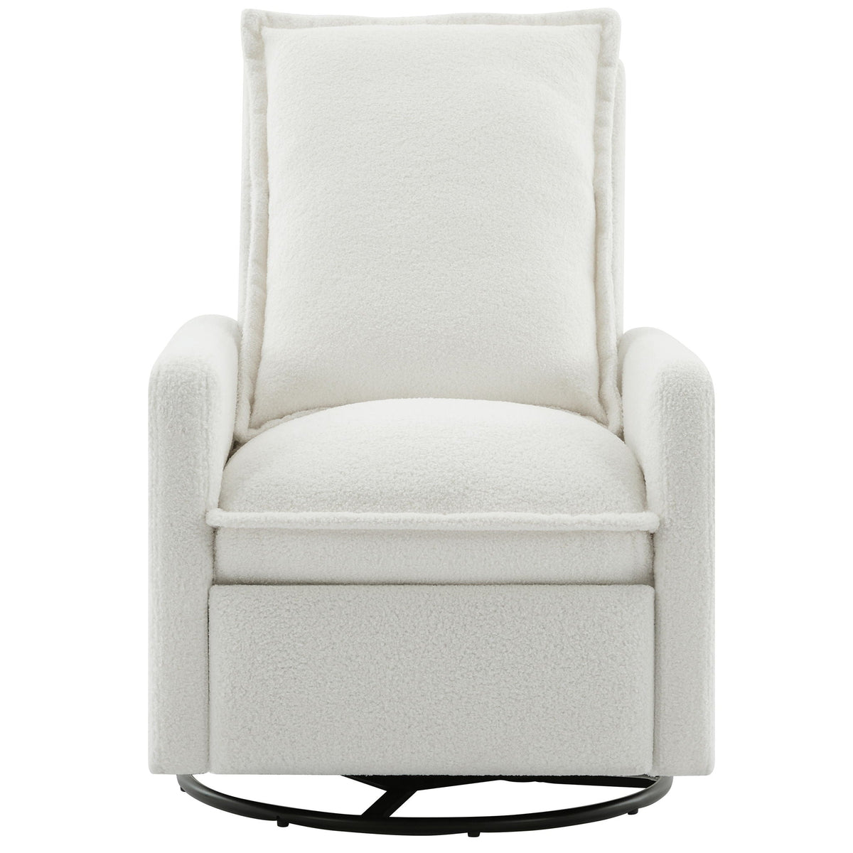 Cozy Swivel Glider Recliner Chair and Leg Rest