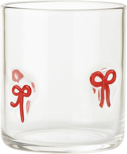 Red Bowtie Clear Acrylic Tumbler Set of Two
