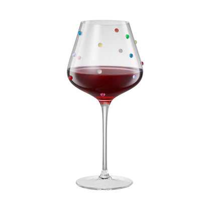 Khen Confetti Stemmed Wine Glasses Set of 2