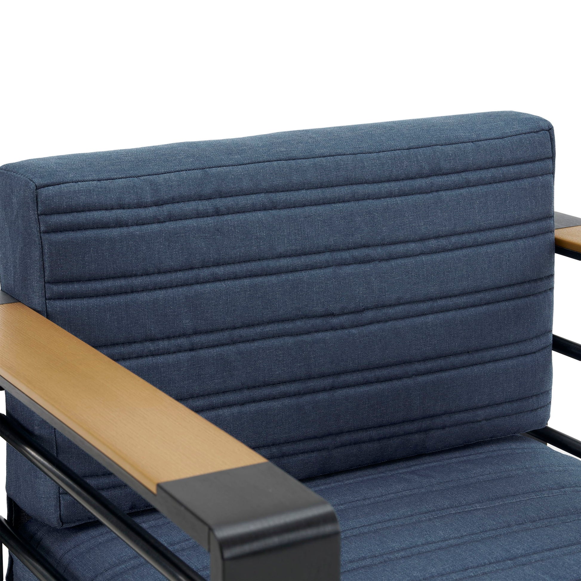 Giovanna club chair set blue fabric upholstery with aluminum frame outdoor chairs on Tampa Home & Garden Store