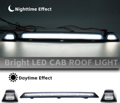 2020-2026+ GMC Chevy HD smoked white amber LED roof cab light bar with end lights on Tampa Home & Garden Store