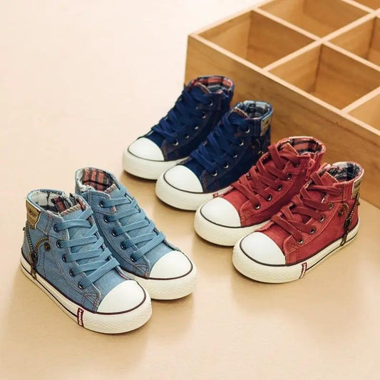 Kids Breathable Denim Canvas Casual Shoes