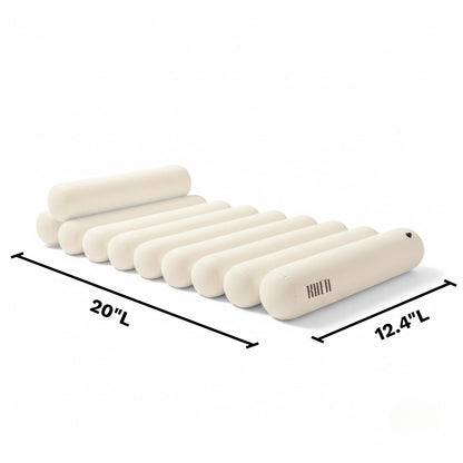 White and Inflatable Cushioned Bubble Lounger