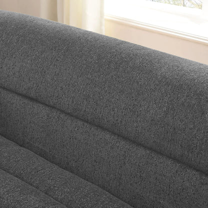 Upholstered L-shaped modular sectional sofa in dark gray fabric by Unique Piece Furniture on Tampa Home & Garden Store