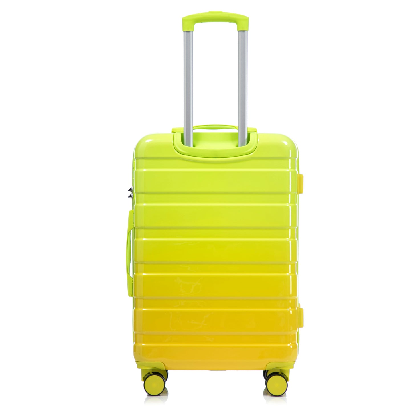 3-Piece PC Spinner Luggage Set neon lime green suitcase with extendable handles and wheels on Tampa Home & Garden Store