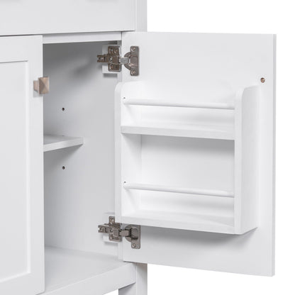 Modern vanity cabinet by HouseOfZazla with open door and hinge hardware on Tampa Home & Garden Store
