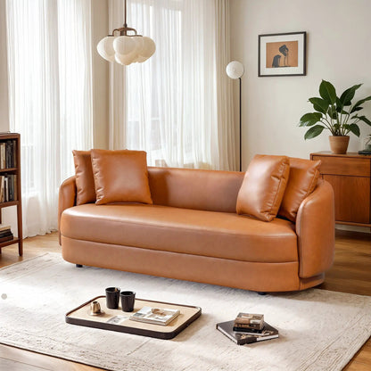 Dylan - Modern French Boucle Sofa, tan upholstery, stationary sofa Unique Piece Furniture on Tampa Home & Garden Store